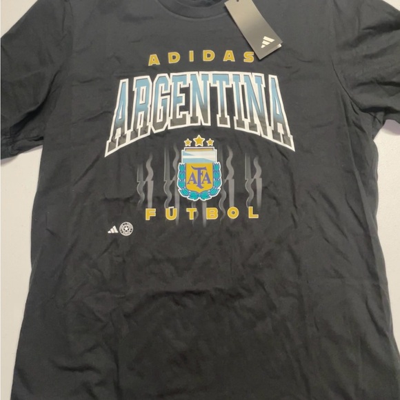 Adidas: Argentina Futbol/Soccer Champions Black Shirt (L/Large) - Picture 1 of 3